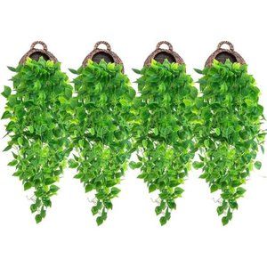 4Pcs Artificial Hanging Plants 3.6ft Fake Ivy Vines Hanging Wall Plants Fake Ivy